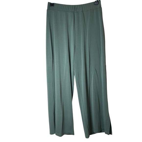 Simonton Says Pants Women Size Small Green Slinky Pull-On Comfort Waist Crop - Picture 1 of 6